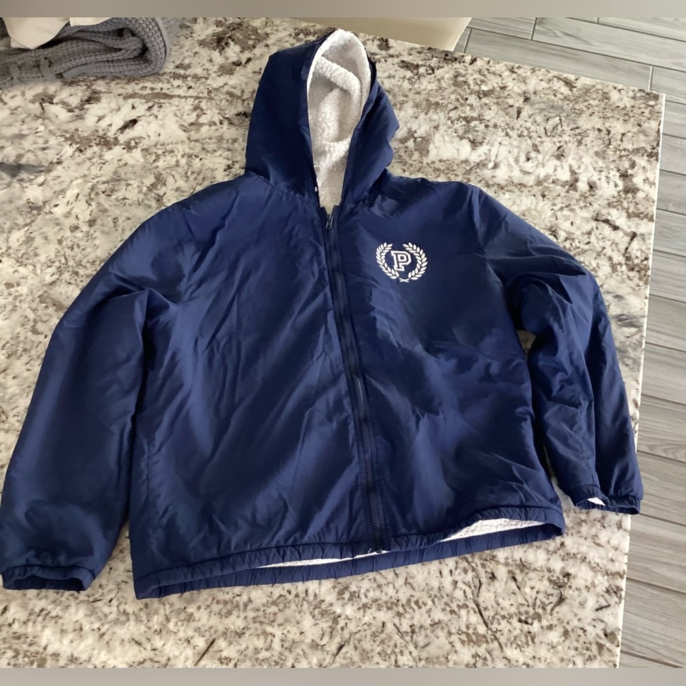 PINK Victorias Secret rain jacket, M/L, Navy Blue